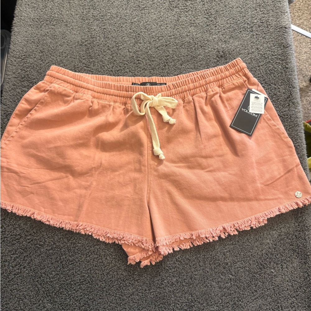 Volcom‎ Women's Mauve Strutin High Waist Shorts- Size L NWT